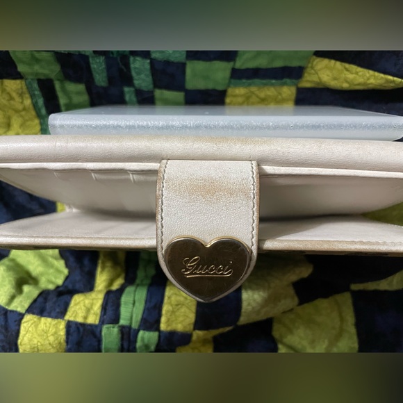 GUCCI Ophidia White Leather and Canvas Monogram Wallet w/ Dust Bag - Picture 15 of 16